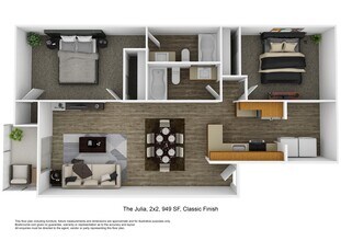 Two Bedroom 2093 2093 floor plan